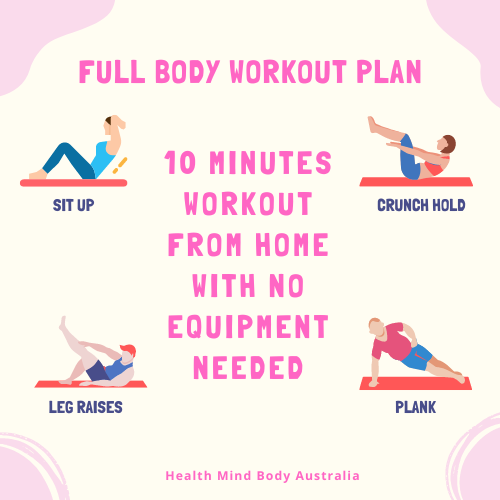 10 Minute Workout from Home Full Body Workout Plan