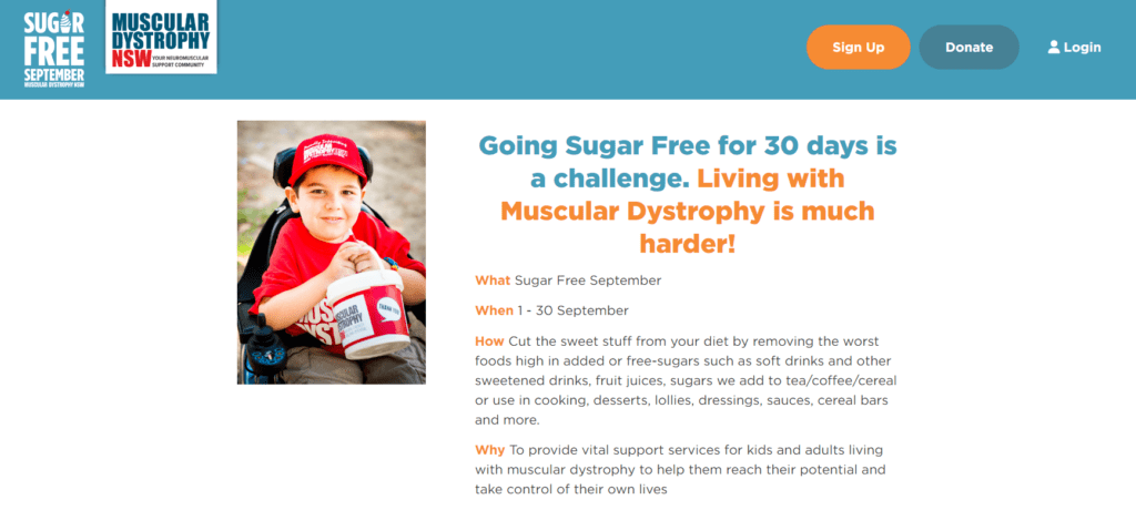 Go Sugar Free for Muscular Dystrophy - Sugar Free September