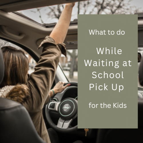 What to do While Waiting at School Pick Up for the Kids